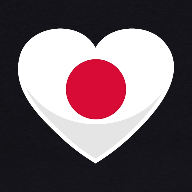 Japan Flag Heart by SunburstGeo